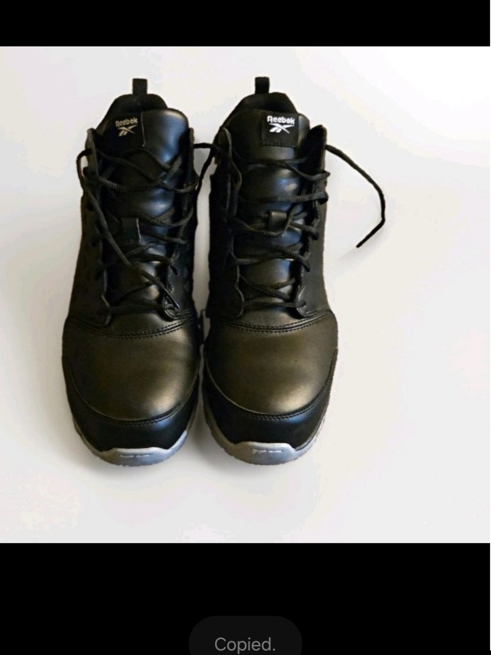 Reebok Men's Black Lace-Up Work Boots